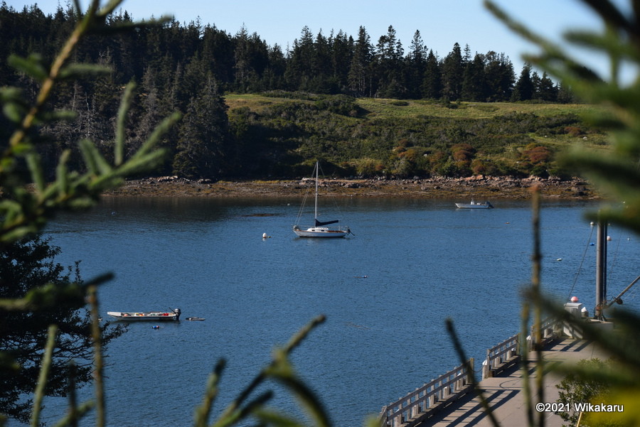 Arietta on a rental mooring in Isle Au Haut Thorofare