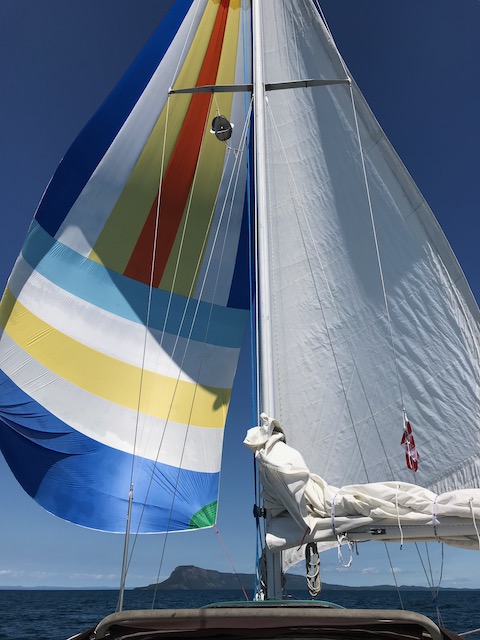 Double headsails on the way to Tee Harbour, Northern Ontario