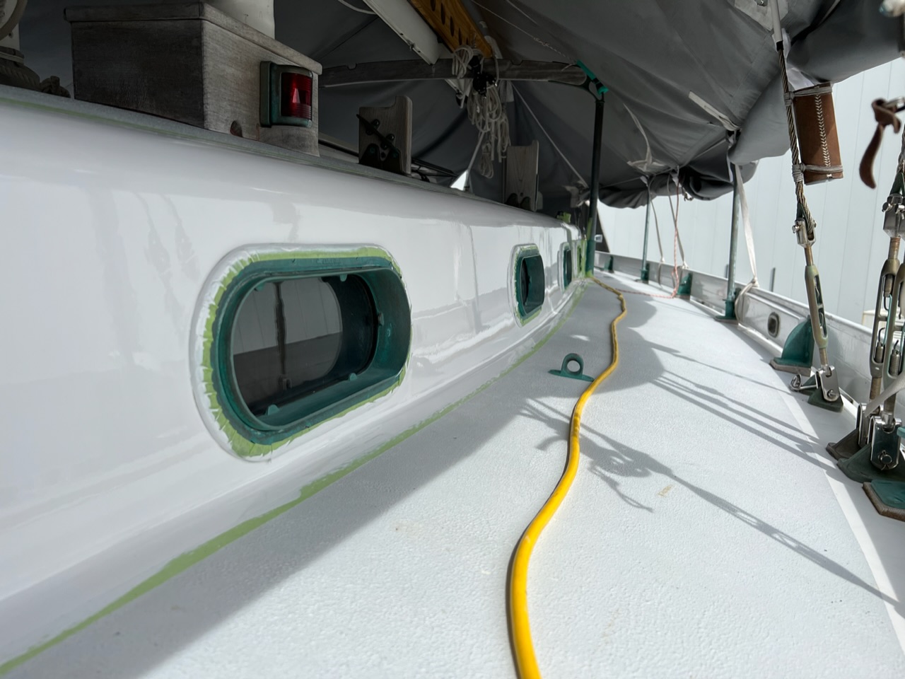 Port side looking aft.