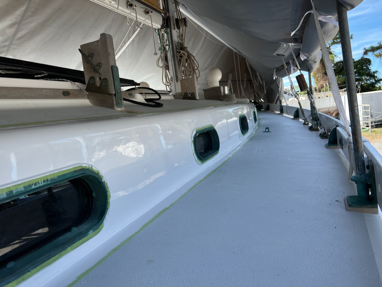Starboard side looking forward.