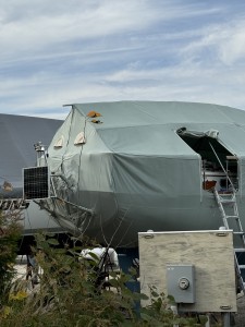 Solar panel in place