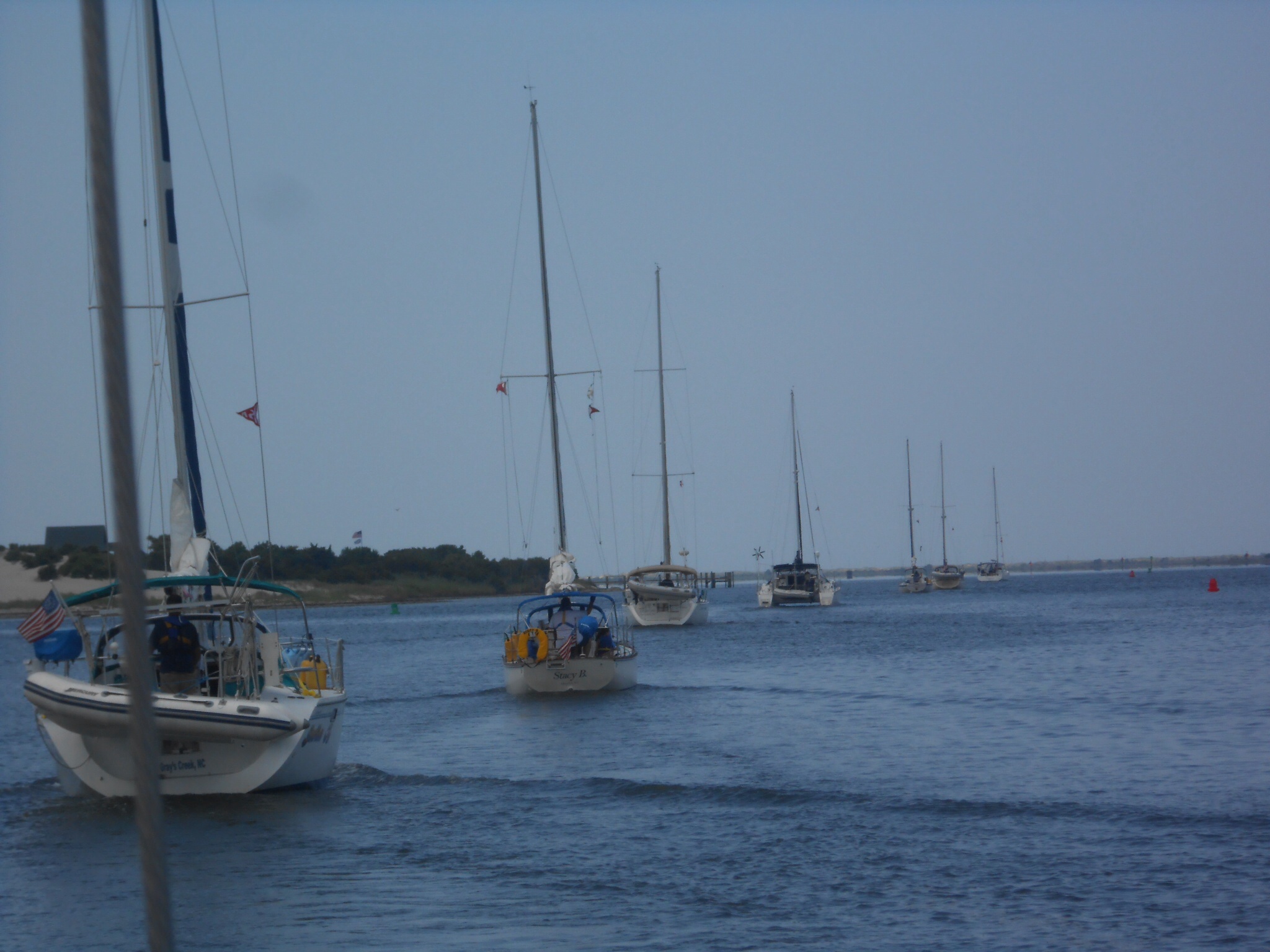 The Old House channel near the Oregon Inlet heading for the Roanoke Channel on our way to Manteo, NC.