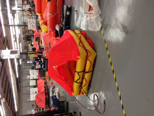 Life Raft fully inflated