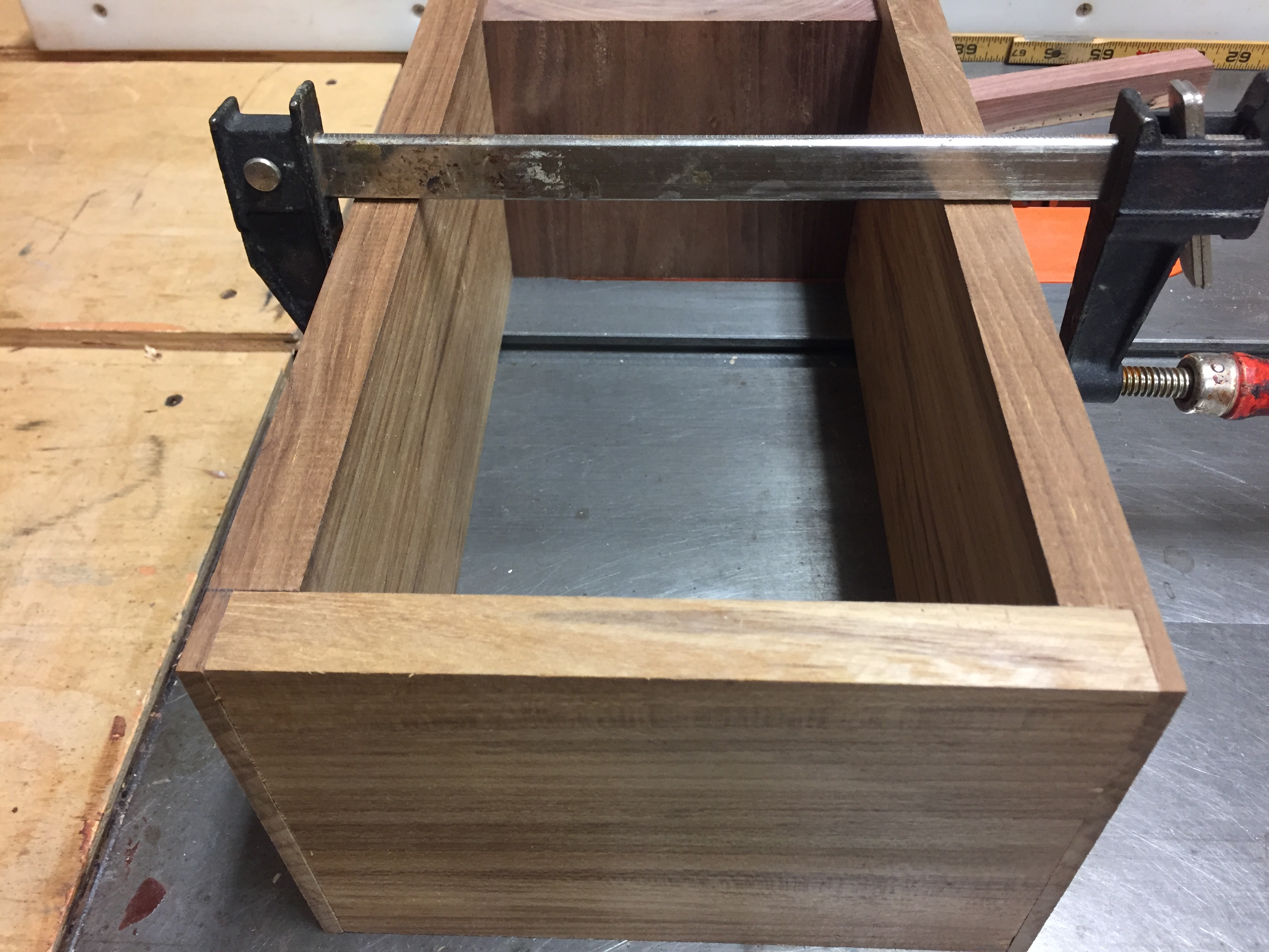 Dado joints minimize exposed end-grain.