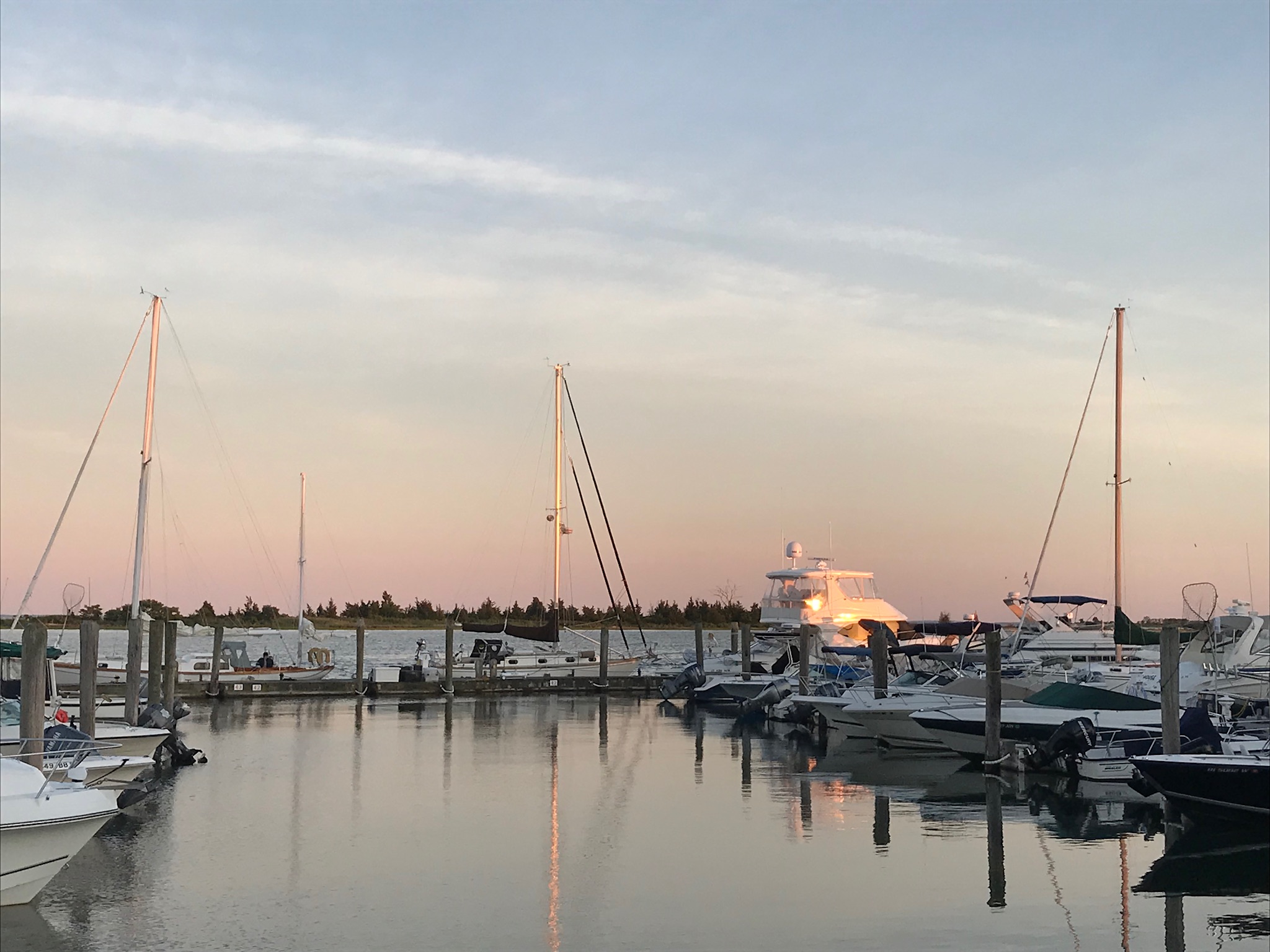 The docks at Cedar Island Marina, Clinton, CT