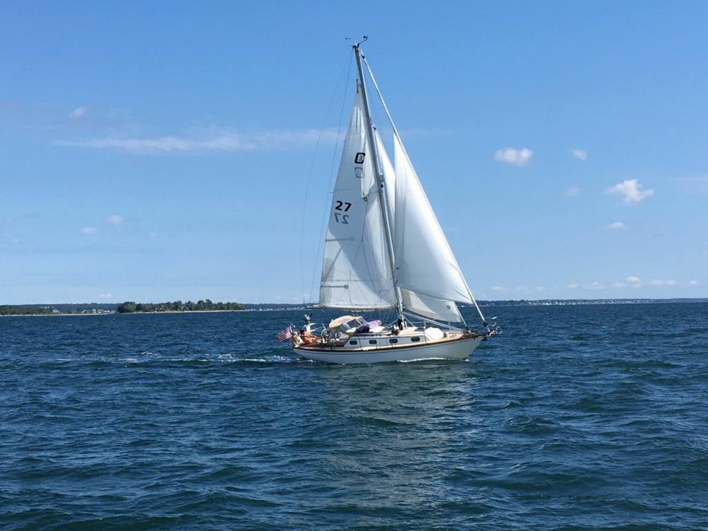 A friend took this photo as he passed by in his Tartan 38.