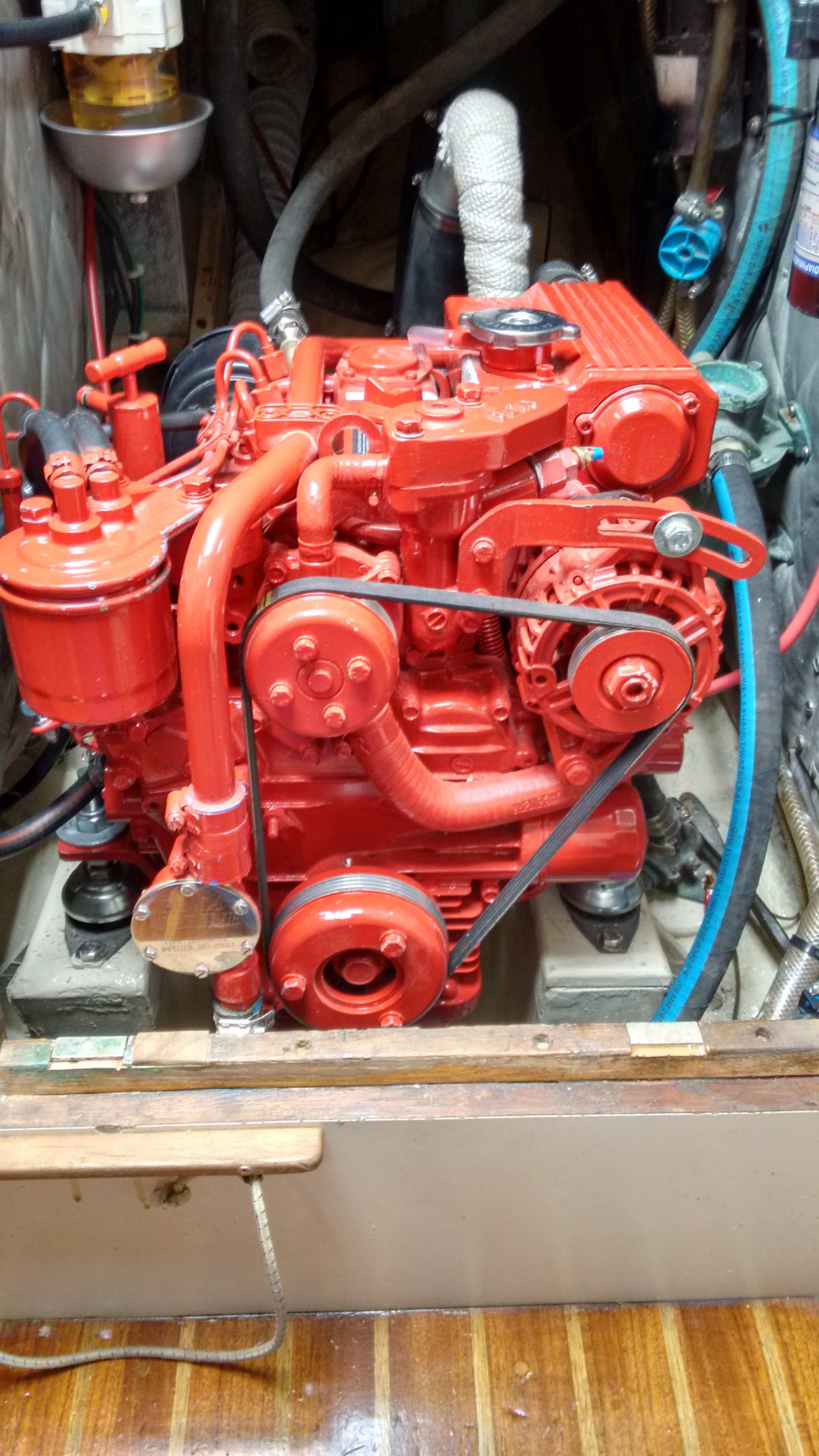The new Beta with 7 degree down angle transmission.  The front sits lower allowing better access across the top.