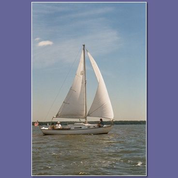 Under sail on the Bohemia River