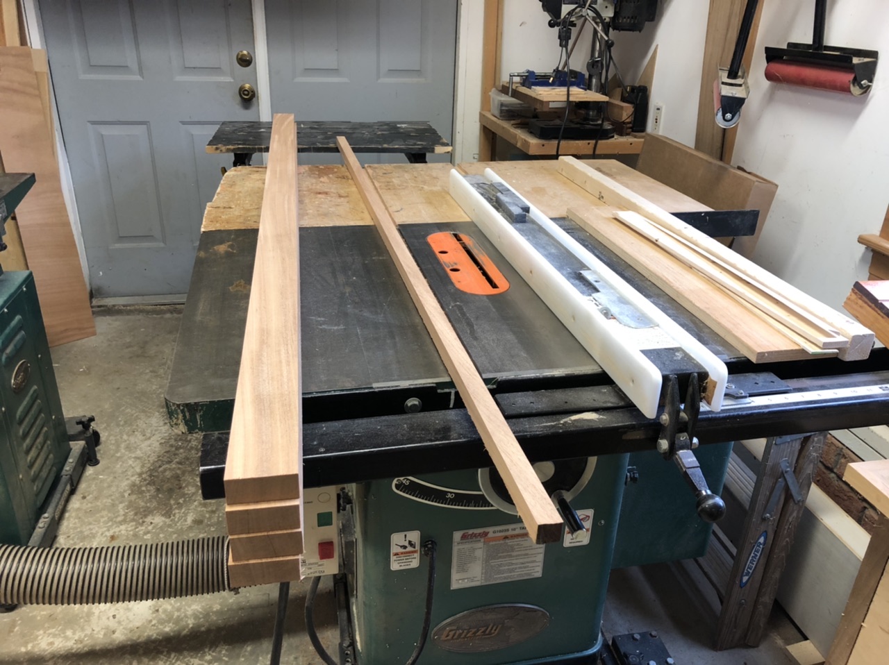 Milking African Mahogany for interior staving.